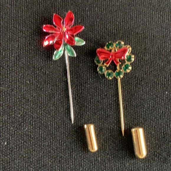 Christmas Holiday- set of 2 stick pins - Picture 3 of 6
